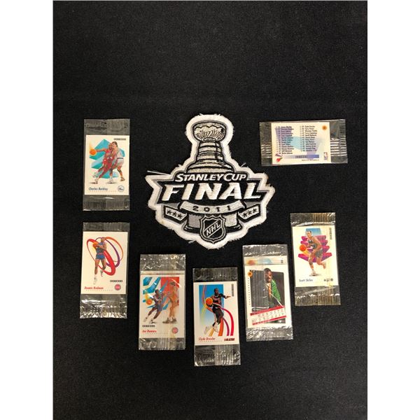 HOSTESS CHIPS BASKETBALL CARDS w/ 2011 STANLEY CUP FINAL PATCH