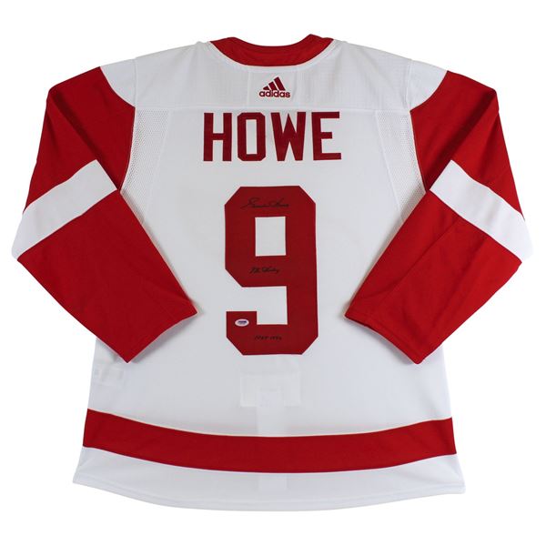 GORDIE HOWE SIGNED DETROIT RED WINGS ADIDAS PRO JERSEY (PSA COA)