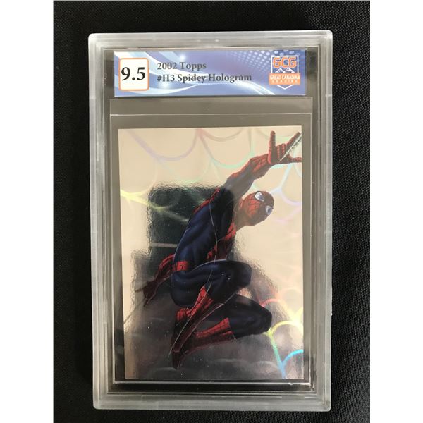 2002 TOPPS NO.H3 SPIDEY HOLOGRAM (GCG 9.5)