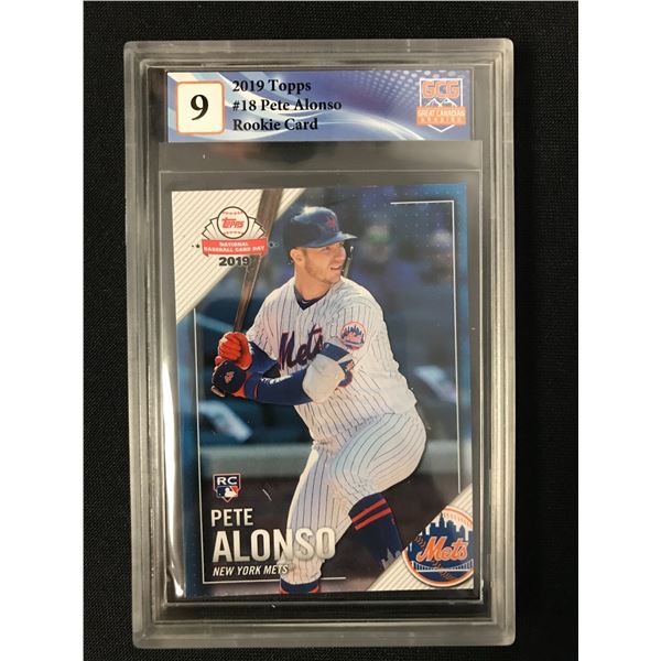 2019 TOPPS NO.18 PETE ALONSO ROOKIE CARD (GCG 9)