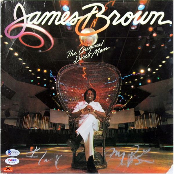 JAMES BROWN SIGNED VINYL RECORD (PSA COA)