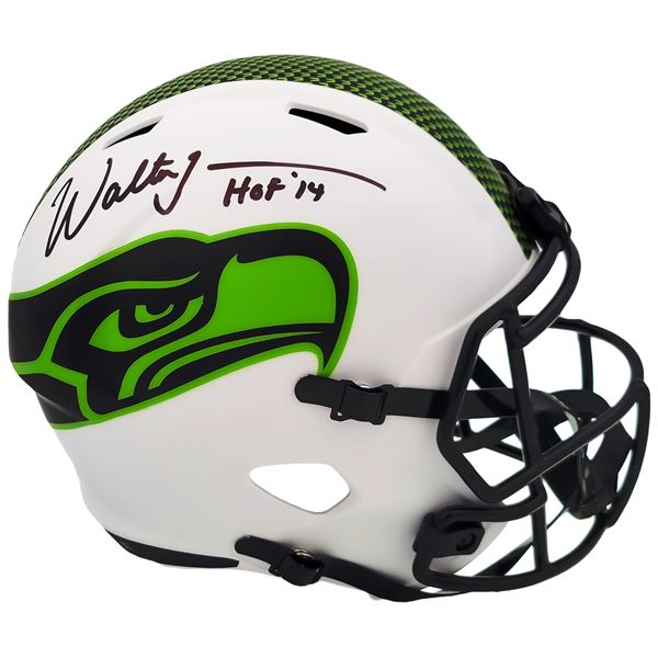 WALTER JONES SIGNED SEEATTLE SEAHAWKS LUNAR ECLIPSE FULL SIZE HELMET (BECKETT COA)