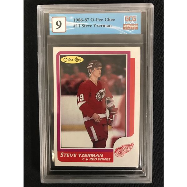 1986-87 O-PEE-CHEE NO.11 STEVE YZERMAN (GCG 9)