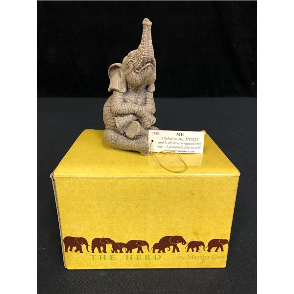 LTD. EDITION "THE HERD" BY MARTHA CAREY ELEPHANT SCULPTURE