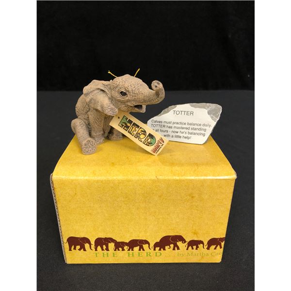 LTD. EDITION "THE HERD" BY MARTHA CAREY ELEPHANT SCULPTURE