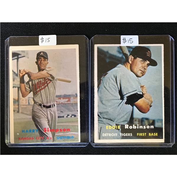 1957 TOPPS BASEBALL CARD LOT