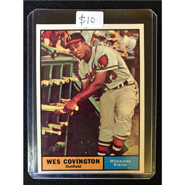 1961 Topps Set Break #296 Wes Covington