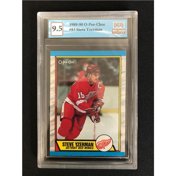 1989-90 O-PEE-CHEE NO.83 STEVE YZERMAN (GCG 9.5)