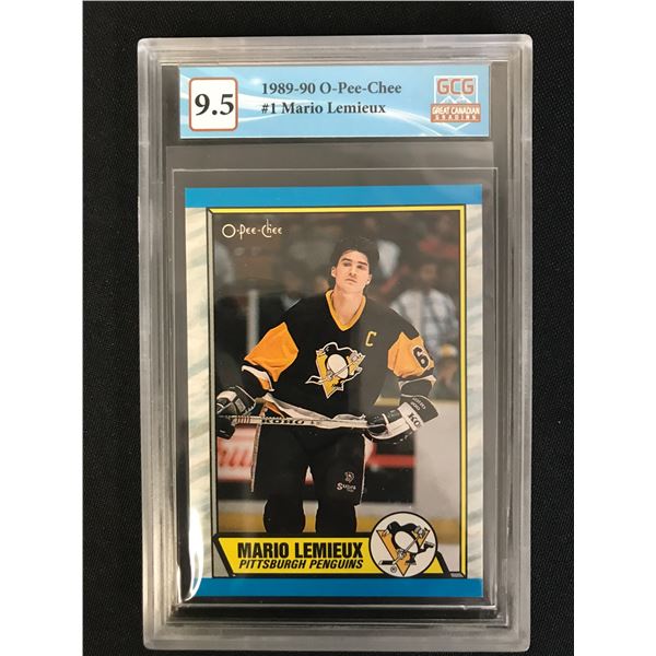 1989-90 O-PEE-CHEE NO.1 MARIO LEMIEUX (GCG 9.5)