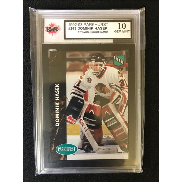 1992-93 PARKHURST NO.263 DOMINIK HASEK French RC (KSA 10)