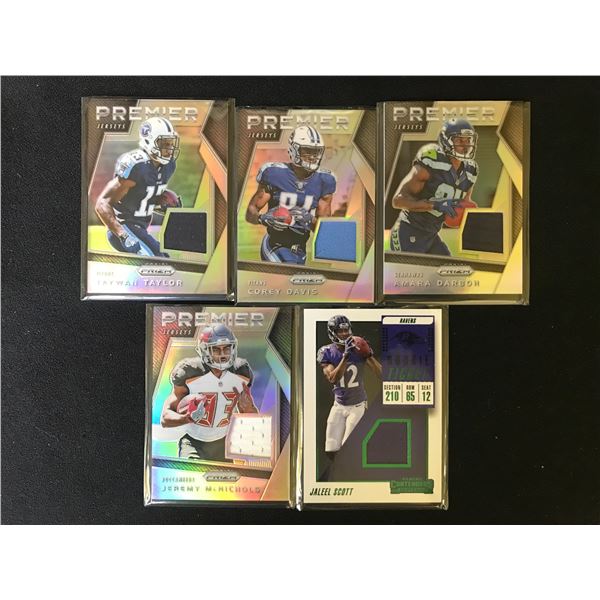 PRIZM PREMIER JERSEY FOOTBALL CARD LOT