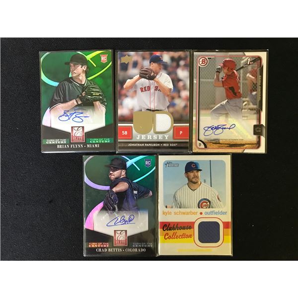 BASEBALL JERSEY/ AUTOGRAPHED CARD LOT