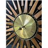 Image 2 : Mid Century Westclox BATTERY OP Starburst Sunburst Wall Clock 26"