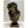 Image 2 : S. Chounard French Bronze Bust - Jesus Christ HEAVY (approx: 10" T 5"W)