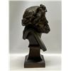 Image 4 : S. Chounard French Bronze Bust - Jesus Christ HEAVY (approx: 10" T 5"W)
