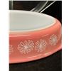 Image 2 : Vintage Pyrex Pink Daisy Divided Casserole w/Lid Excellent Condition 1.5Qt