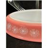 Image 3 : Vintage Pyrex Pink Daisy Divided Casserole w/Lid Excellent Condition 1.5Qt