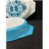 Image 4 : Vintage Pyrex Horizon Blue Divided Casserole w/Lid Excellent Condition 1.5Qt