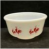 Vintage Hazel Atlas Rooster Chicken Mixing Bowl Milk Glass (Approx: 5" across)