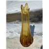 Image 6 : Mid Century Amber/Yellow Swung Glass Vase - Large (Approx: 27.75"T 8.5"W)
