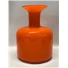 Vintage Retro Bright Orange Vase (Approx: 7.5"T 5.25"W)