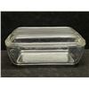 Arcoroc France Butter / Fridge Dish w/Lid Approx: 6.5x4"