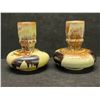 2 Ceramic Candle holders (approx: 3.5"T 3.25"W)