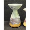 Image 2 : 2 Susan Gurman Studio Art Pottery Candle Holders / Vases (taller one approx: 5.25x3.25")