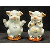 Image 2 : 2 Sets Vintage Salt & Pepper Shakers Pigs Wolves Pig Wolf (tallest approx: 3")