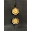 Mid Century Westclox Wood / Brass Barometer (Approx: 21.5"T & 5.25"W)