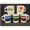 Image 1 : 5 Fire King Stacking Coffee Mugs Cups - Mixed Lot