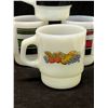 Image 4 : 5 Fire King Stacking Coffee Mugs Cups - Mixed Lot