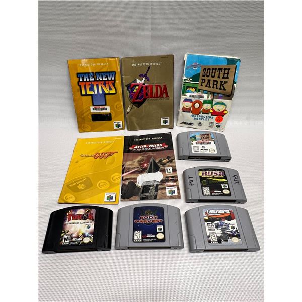 Nintendo 64 N64 Games & Booklets - Mixed Lot