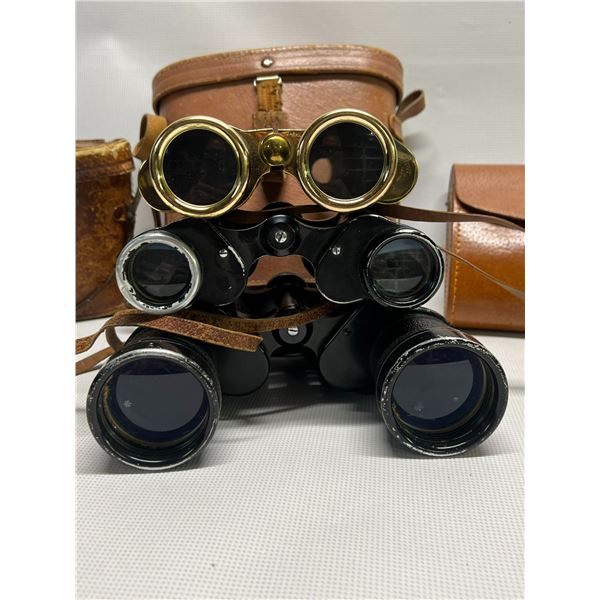 3 sets Binoculars W/cases - Display/parts/Repair