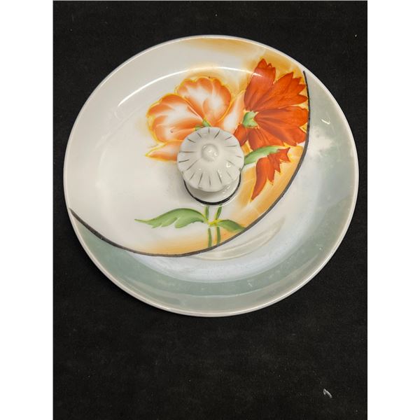 Vintage Noritake Handpainted Small Handled Serving Plate Approx: 5.75"