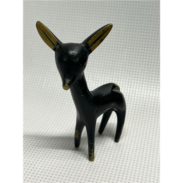 Taxco Mexico Modernist Patinated Brass Dear Figurine - Signed (Approx: 3"T 2"W)
