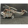 Handmade Wire / Metal Helicopter Décor Piece Approx: 13"W 7"T