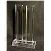Signed Lucite Sculpture by Shlomi Haziza - Large / Heavy Approx: 20" tall