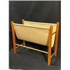 Mid Century Teak Magazine Rack / Holder (Approx: 16"T 19.25"W 8.5"D)