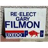 Image 8 : Winnipeg Centennial 1970 Poster on Gary Filmon Campaign Sign (Approx: 42x32")