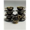 Image 3 : Cobalt Blue & Gold Tea / Coffee Set by Echt Kobalt Germany