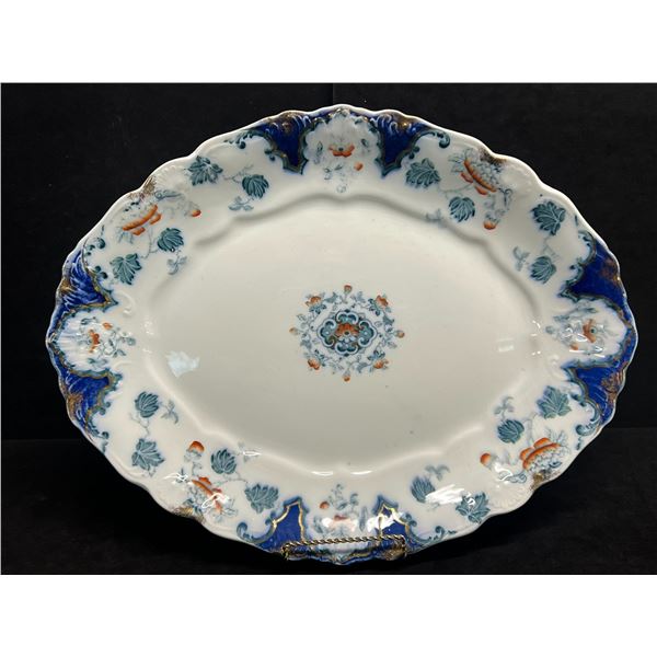 Antique Sevres Flow Blue J&G Meakin England Serving Platter XL