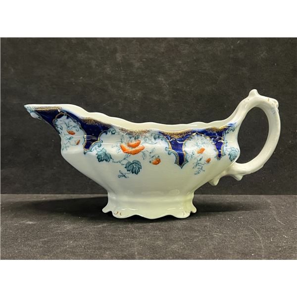 Antique Sevres Flow Blue J&G Meakin England Gravy Boat