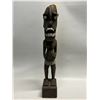 Image 2 : Unique Painted Wood Carving Sculpture (approx: 17"T base approx: 4x2.75")