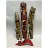 6 Wood Carvings Figural Sculptures (largest approx: 15.75x3")