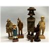 6 Wooden Carvings Sculptures Display Items (tallest 11.25 x 3.25")