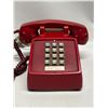 Image 1 : Vintage ITT RED Push Button Telephone Phone (not tested)