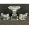 3 Art Glass Candle Stick Holders (talles approx: 5"T 4"W)