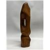Image 2 : Mid Century Abstract Wood Carving Sculpture (approx: 15.5"T 3.5"W)