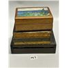 Image 8 : 3 Wooden Trinket / Storage Boxes (largest approx: 6x4.5")